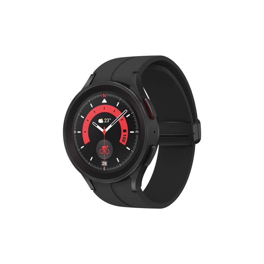Samsung Galaxy Watch5 Pro GPS 45mm Black Titanium Case med Silicon rem