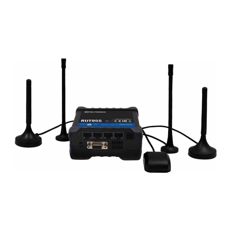 IoT Teltonika 4G Cat 4 & WiFi Router Black Med GNSS Dual-SIM