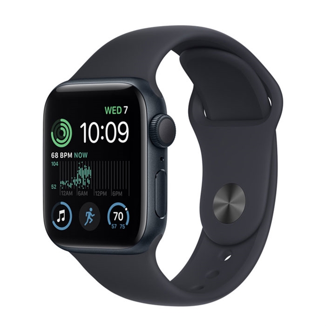 Apple Watch SE 2022 GPS 40mm Midnight Aluminium Case med Midnight Sport Band - Regular