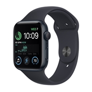 Apple Watch SE 2022 GPS 44mm Midnight Aluminium Case med Midnight Sport Band - Regular