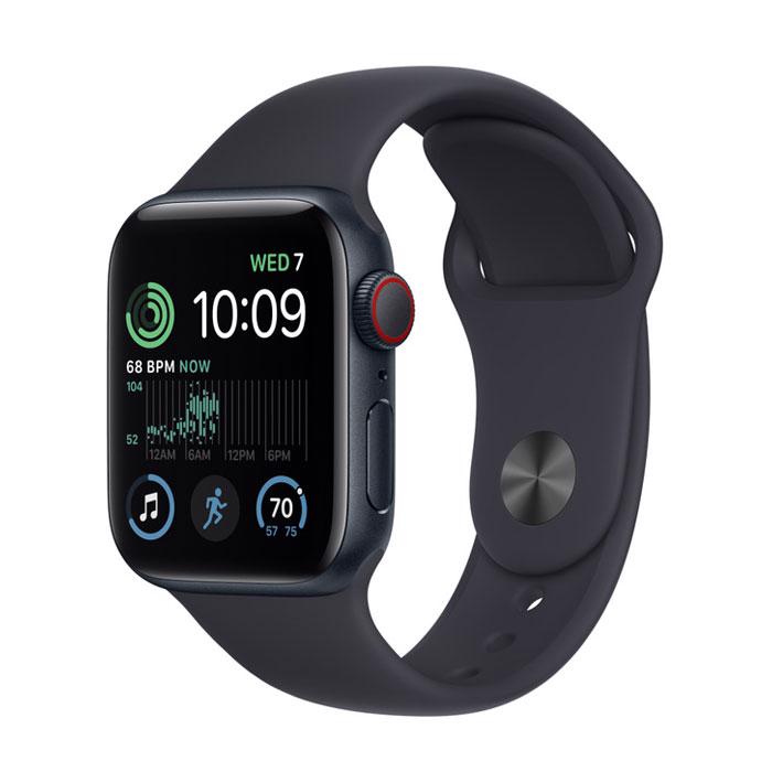 Apple Watch SE 2022 GPS & 4G 40mm Midnight Aluminium Case med Midnight Sport Band - Regular