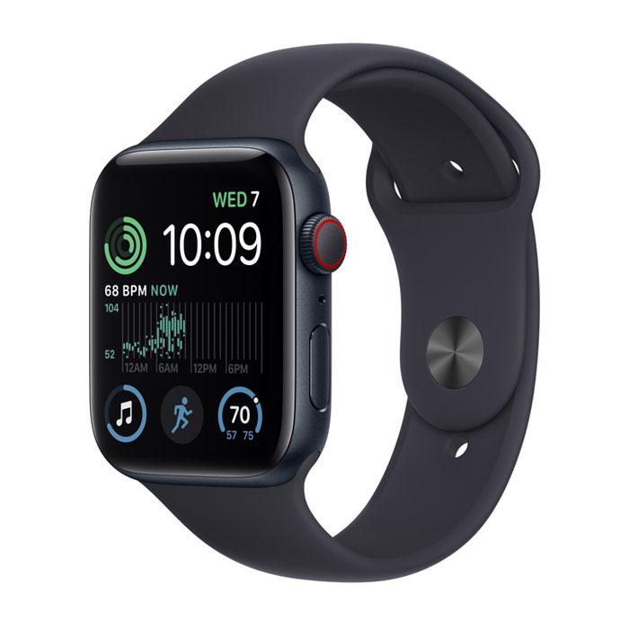 Apple Watch SE 2022 GPS & 4G 44mm Midnight Aluminium Case med Midnight Sport Band - Regular