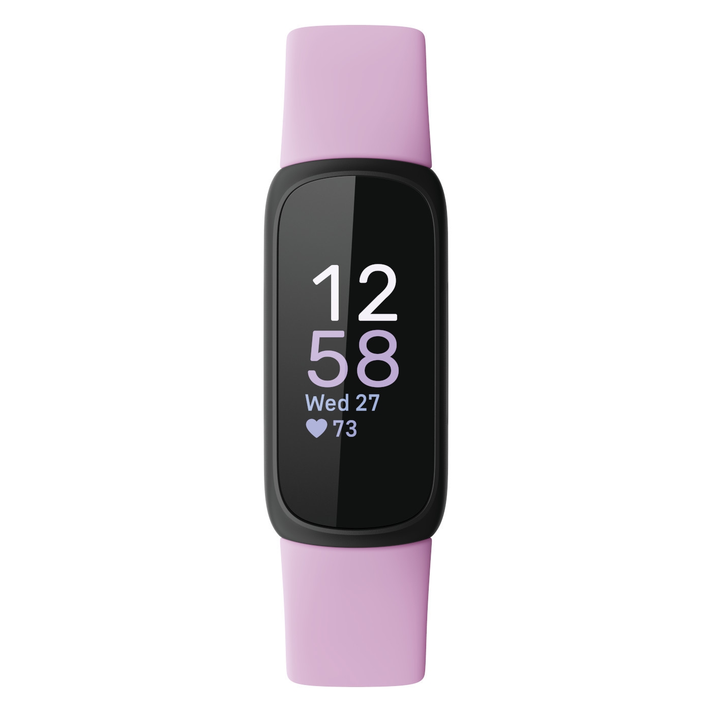 Nemlig middelalderlig klap Fitbit Inspire 3 Bluetooth 37mm Black/Lilac Bliss Silicone Case med Lilac  rem