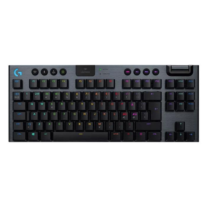 Logitech G G915 TKL Lightspeed Wireless Gaming Tastatur Nordisk Sort