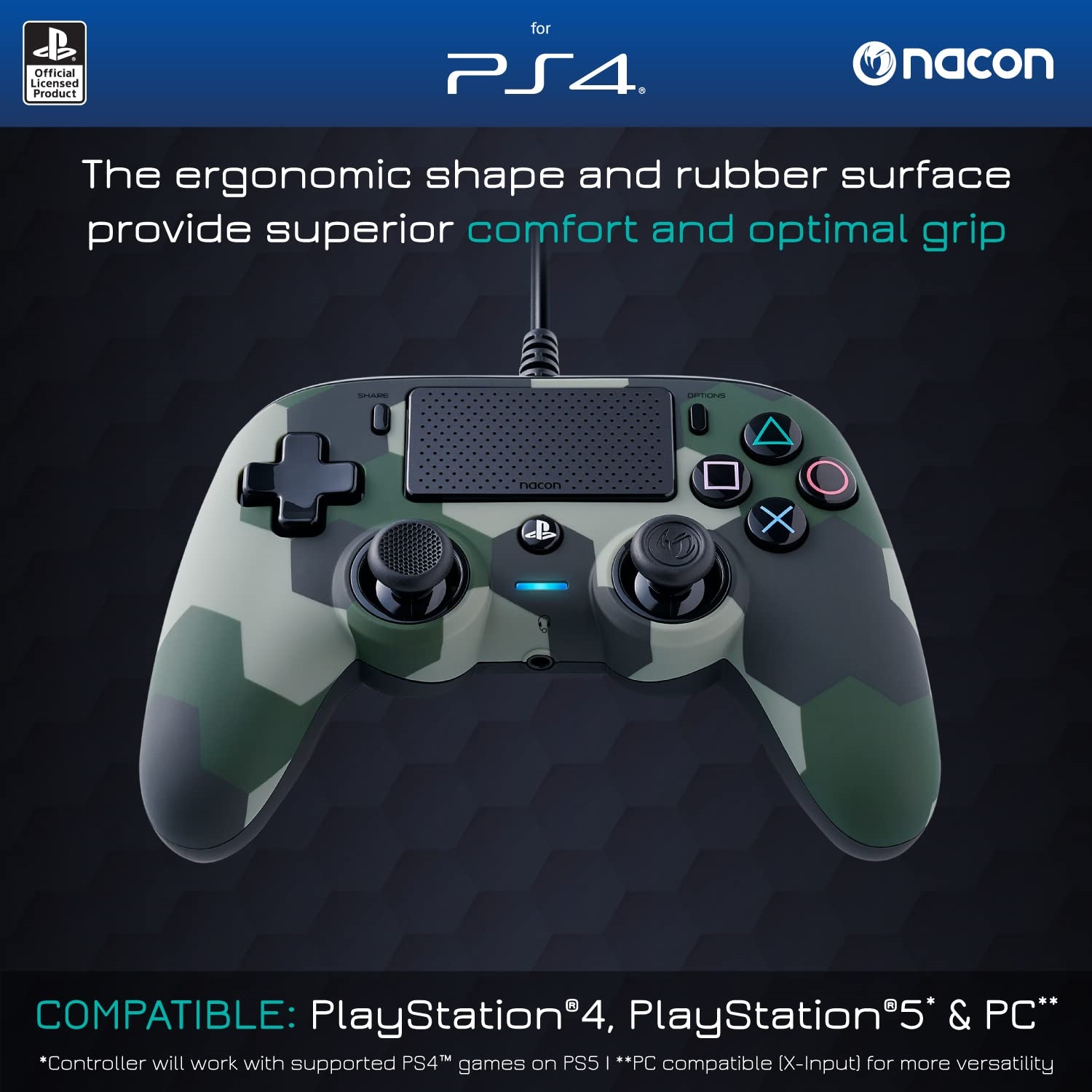 Optimisme kindben Kirken Nacon Compact Controller til Playstation 4 Camo Green