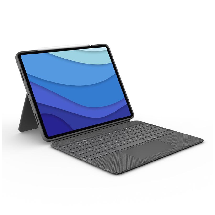 Logitech Combo Touch med Tastatur til iPad Pro 12.9'' Nordisk Grå