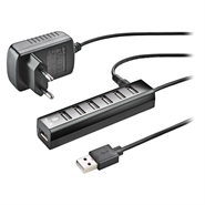 NGS IHUB 7 Tiny USB 2.0 7 Ports Power Adapter Black