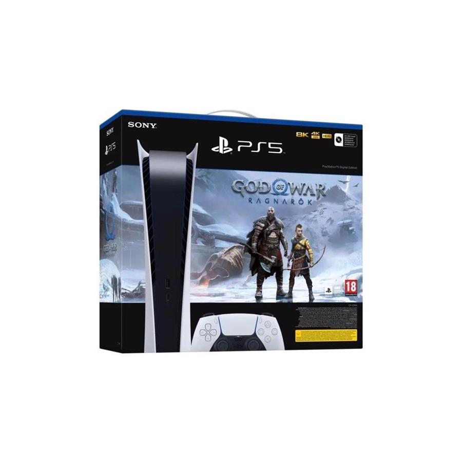 Sony Playstation 5 Digital Edition 825GB White - God of War: Ragnarok Bundle
