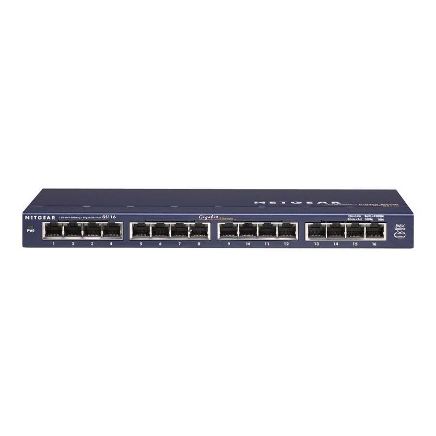 Netgear GS116 16-Port Gigabit Ethernet Unmanaged Switch