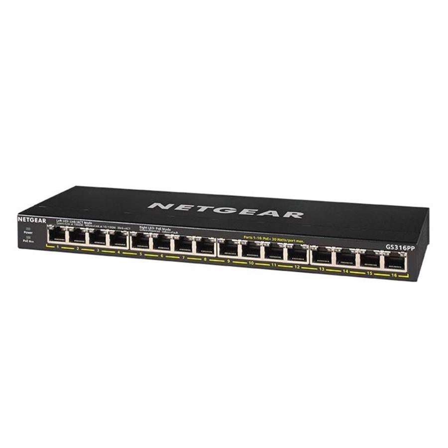 Netgear GS316PP 16-Port Gigabit Ethernet Unmanaged PoE+ Switch