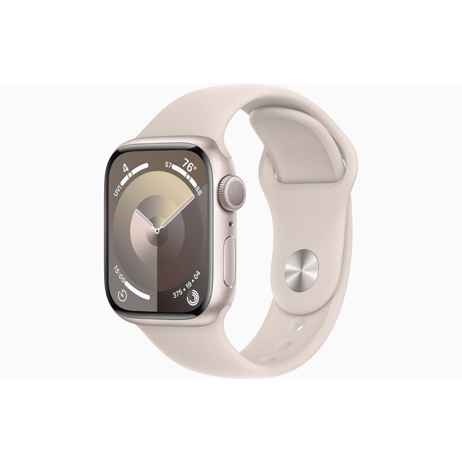 Apple Watch Series 9 GPS 41mm Stjerneskær Aluminium Case med Stjerneskær Sport Band - S/M