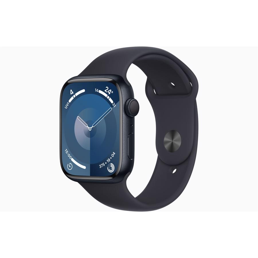 Apple Watch Series 9 GPS 45mm Midnat Aluminium Case med Midnat Sport Band - S/M