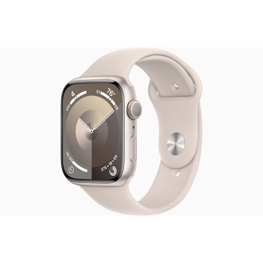 Apple Watch Series 9 GPS 45mm Stjerneskær Aluminium Case med Stjerneskær Sport Band - S/M