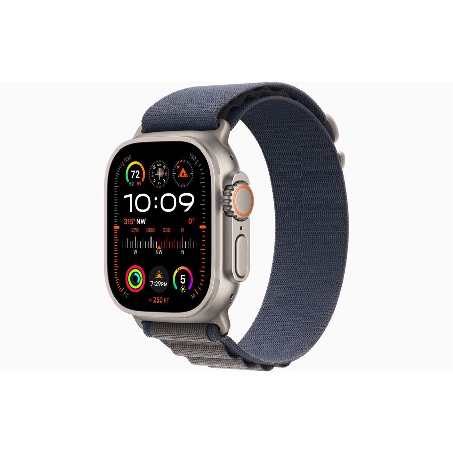 Apple Watch Ultra 2 GPS & 4G 49mm Titanium Case med Blå Alpine Loop - Large
