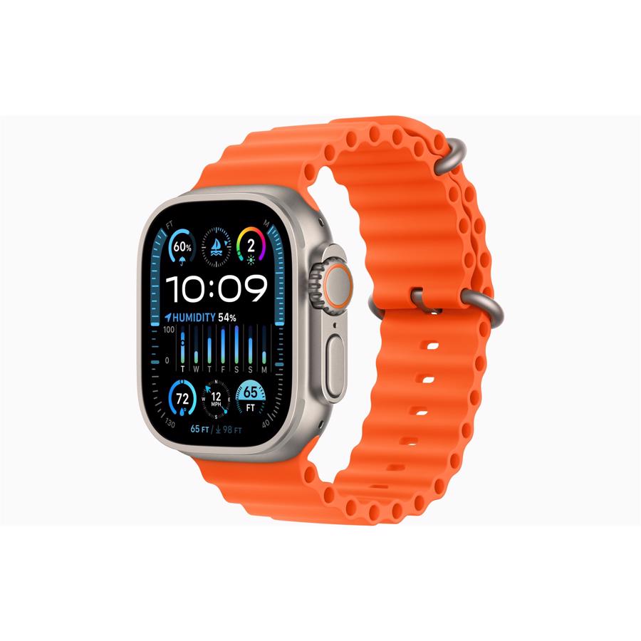 Apple Watch Ultra 2 GPS & 4G 49mm Titanium Case med Blå Orange Band