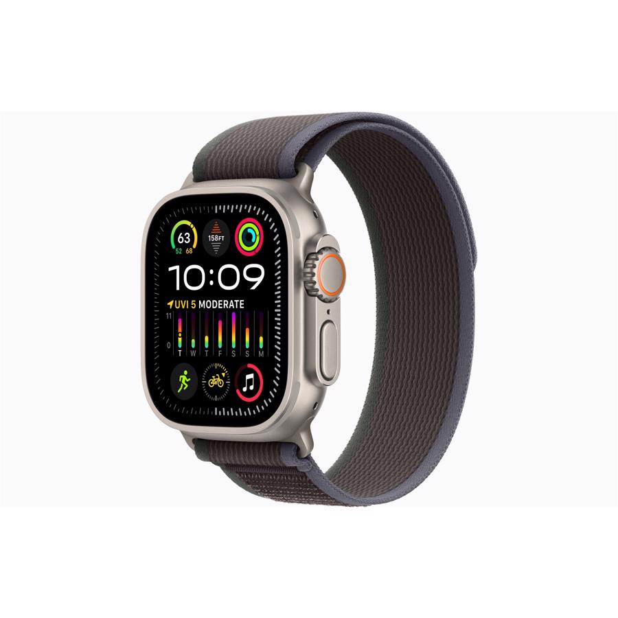 Apple Watch Ultra 2 GPS & 4G 49mm Titanium Case med Blå/Sort Trail Loop - M/L