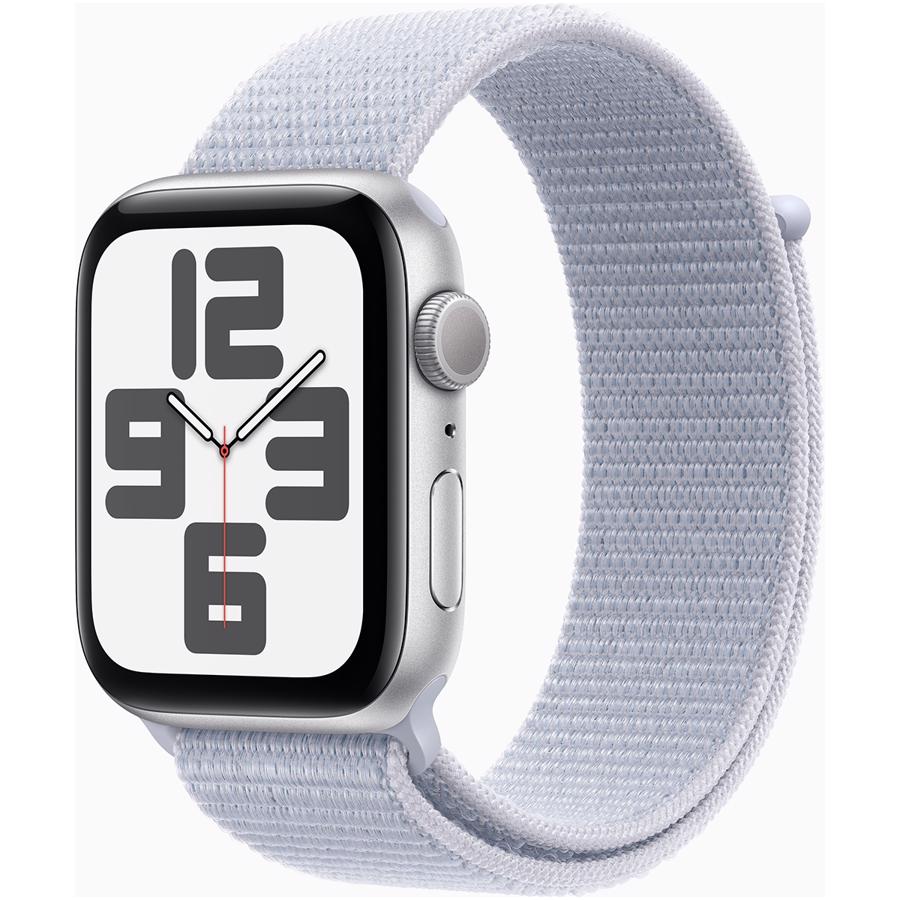 Apple Watch SE GPS 44mm Sølv Aluminium Case med Polarblå Sport Loop