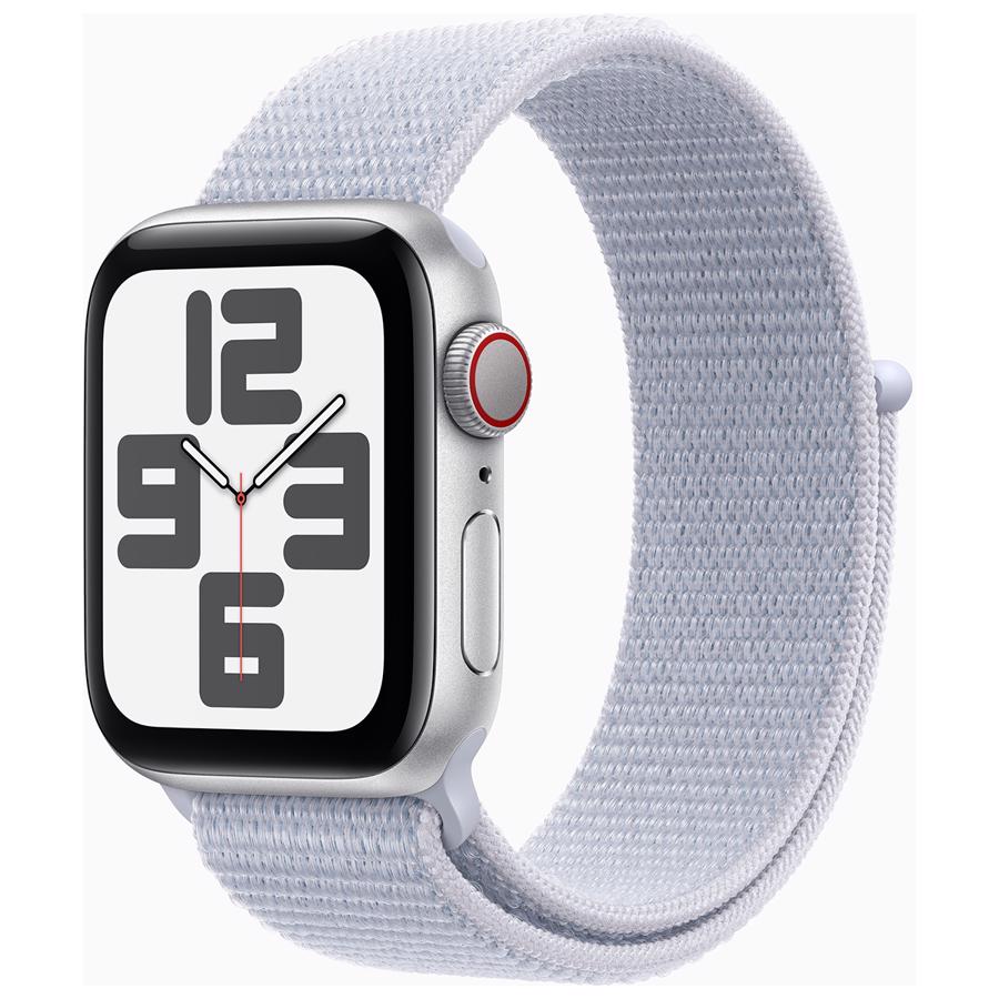 Apple Watch SE GPS & 4G 40mm Sølv Aluminium Case med Polarblå Sport Loop