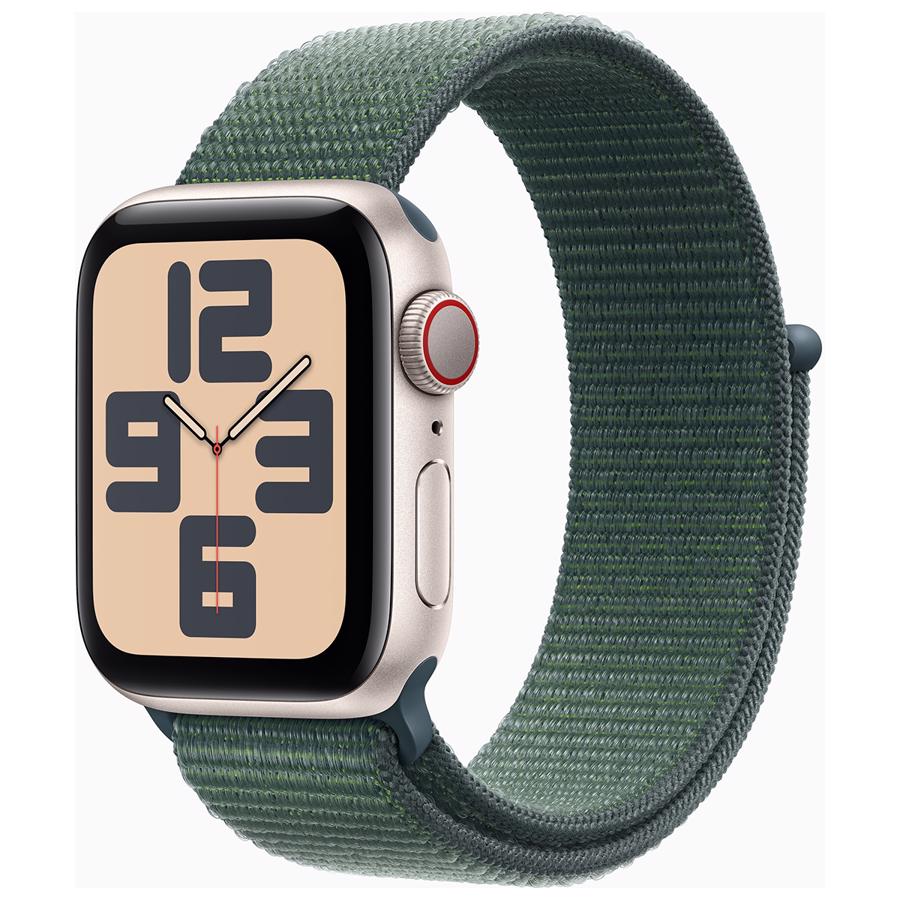 Apple Watch SE GPS & 4G 40mm Stjerneskær Aluminium Case med Søgrøn Sport Loop