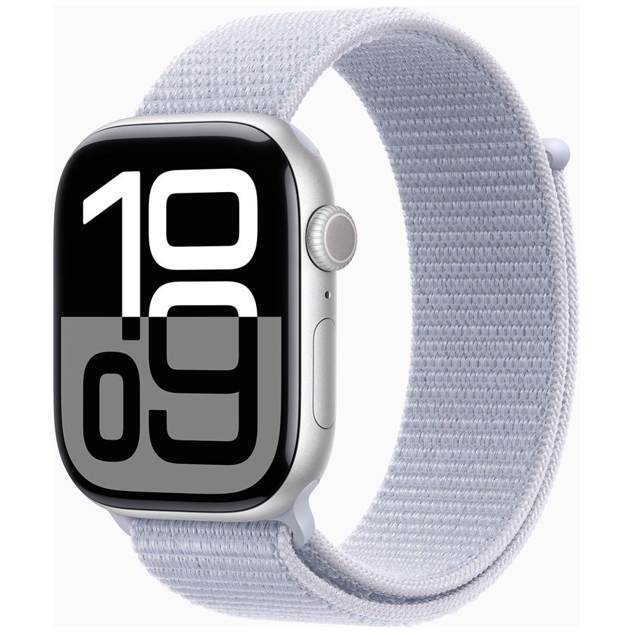 Apple Watch Series 10 GPS 46mm Sølv Aluminium Case med Polarblå Sport Loop