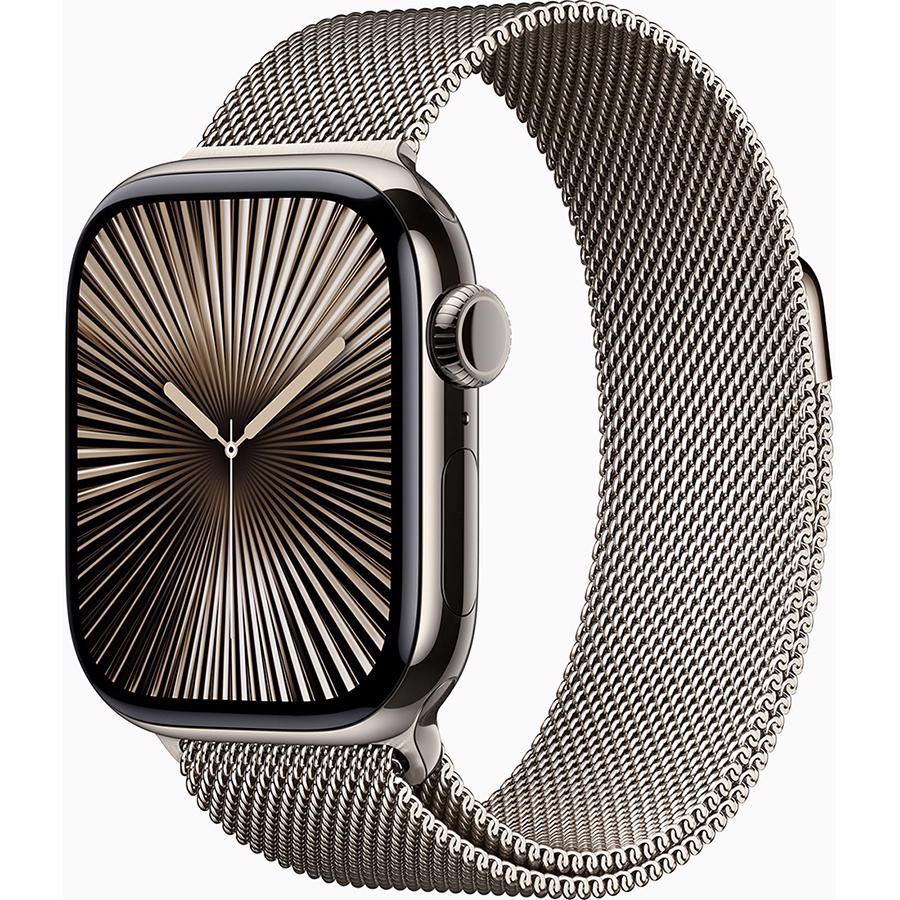 Apple Watch Series 10 GPS & 4G 42mm Naturlig Titanium Case med Naturlig Milanese Loop