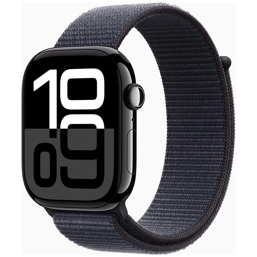 Apple Watch Series 10 GPS & 4G 46mm Pianosort Aluminium Case med Blæk Sport Loop