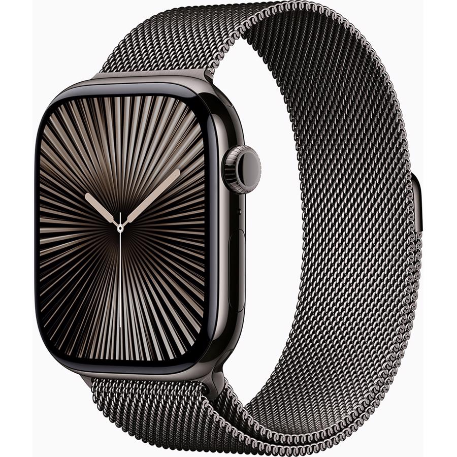 Apple Watch Series 10 GPS & 4G 46mm Skifer Titanium Case med skifer Milanese Loop - M/L