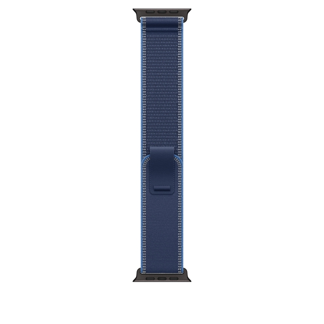 Apple Watch 49mm Blå/Klar Blå Trail Loop - M/L - Sort Titanium Finish