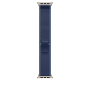 Apple Watch 49mm Blå/Klar Blå Trail Loop - S/M - Naturligt Titanium Finish
