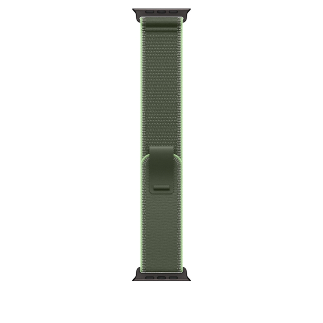Apple Watch 49mm Grøn/Neon Trail Loop - S/M - Sort Titanium Finish