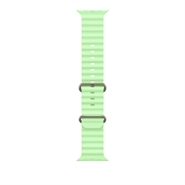 Apple Watch 49mm Neongrøn Ocean Band - Naturligt Titanium Finish
