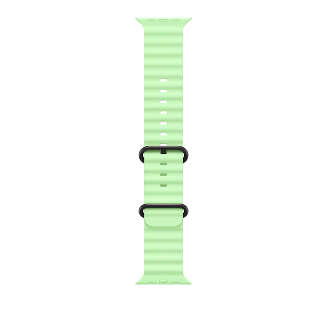 Apple Watch 49mm Neongrøn Ocean Band - Sort Titanium Finish