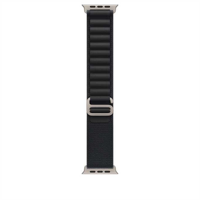 Apple Watch 49mm Sort Alpine Loop - Large - Naturligt Titanium Finish