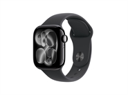 Apple Watch Series 11 GPS 42mm Jet Black Aluminium Case med Sort Sport Band - S/M