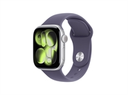 Apple Watch Series 11 GPS 42mm Sølv Aluminium Case med Sart Lilla Sport Band - M/L