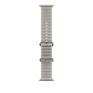 Apple Watch 49mm Halvtransparent Grå Ocean Band - Naturligt Titanium Finish