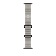 Apple Watch 49mm Halvtransparent Grå Ocean Band - Sort Titanium Finish