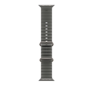 Apple Watch 49mm Halvtransparent Sort Ocean Band - Naturligt Titanium Finish