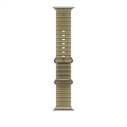 Apple Watch 49mm Halvtransparent Tanggrøn Ocean Band - Naturligt Titanium Finish