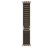 Apple Watch 49mm Mørk Olivengrøn Alpine Loop - Large - Naturligt Titanium Finish
