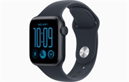 Apple Watch SE 3 GPS 40mm Midnat Aluminium Case med Marineblå Sport Band - S/M