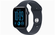 Apple Watch SE 3 GPS & 5G 44mm Midnat Aluminium Case med Marineblå Sport Band - S/M