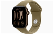 Apple Watch Series 12 GPS 42mm Mørk Bronze Aluminium Case med Olivengrøn Sport Band - M/L