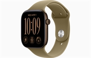 Apple Watch Series 12 GPS 46mm Mørk Bronze Aluminium Case med Olivengrøn Sport Band - M/L