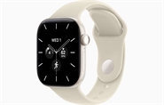 Apple Watch Series 12 GPS & 5G 42mm Perlehvid Ceramic Case med Sand Sport Band - S/M
