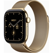 Apple Watch Series 12 GPS & 5G 42mm Skinnende Guld Titanium Case med Skinnende Guld Milanese Loop