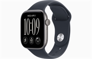 Apple Watch Series 12 GPS & 5G 42mm Space Grey Aluminium Case med Marineblå Sport Band - S/M