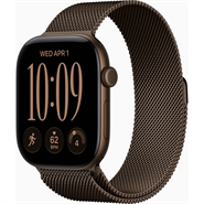 Apple Watch Series 12 GPS & 5G 46mm Mørk Bronze Aluminium Case med Mørk Bronze Milanese Loop - M/L