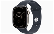 Apple Watch Series 12 GPS & 5G 46mm Naturlig Titanium Case med Marineblå Sport Band - M/L