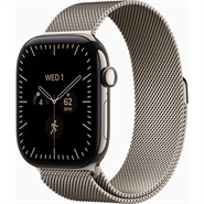 Apple Watch Series 12 GPS & 5G 46mm Naturlig Titanium Case med Naturlig Milanese Loop - S/M